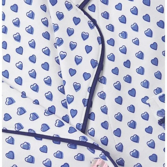 roller rabbit pajamas blue hearts size
